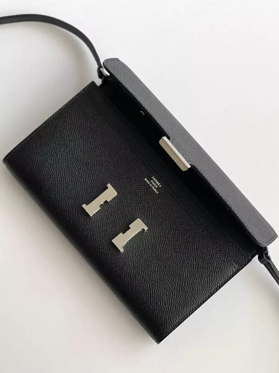 Hermes Constance To Go Wallet in Black Epsom Calfskin – HW178