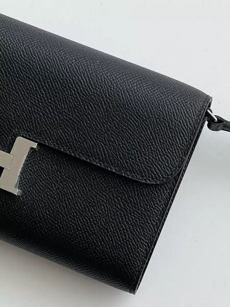 Hermes Constance To Go Wallet in Black Epsom Calfskin – HW178