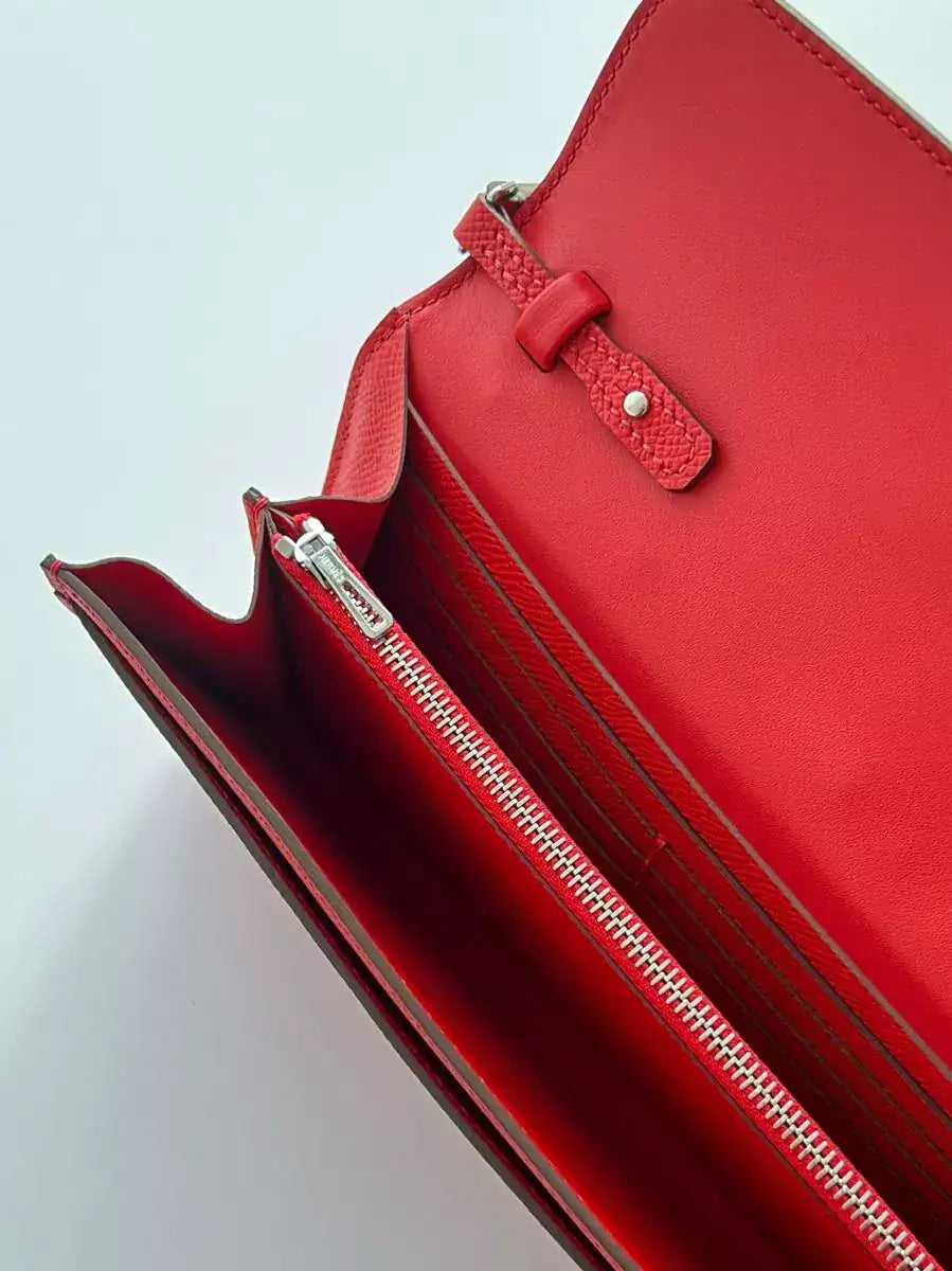 Hermes Constance To Go Wallet in Red Epsom Calfskin – HW180