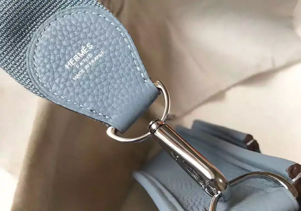 Hermes Evelyne III 29 PM Bag In Blue Lin Clemence Leather – HW060
