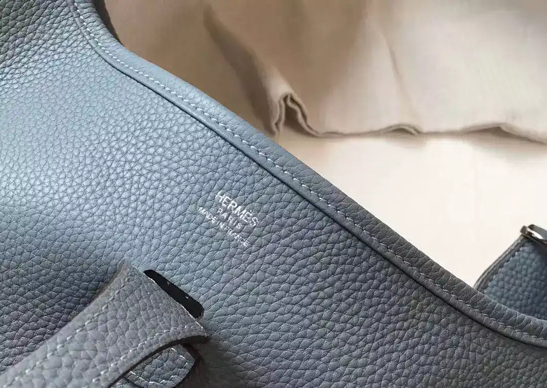 Hermes Evelyne III 29 PM Bag In Blue Lin Clemence Leather – HW060