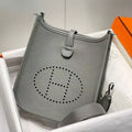 Hermes Evelyne III TPM Bag In Gris Meyer Clemence Leather – HW043