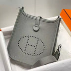 Hermes Evelyne III TPM Bag In Gris Meyer Clemence Leather – HW043