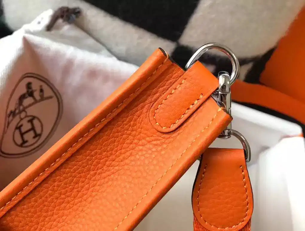 Hermes Evelyne III TPM Bag In Orange Clemence Leather – HW051