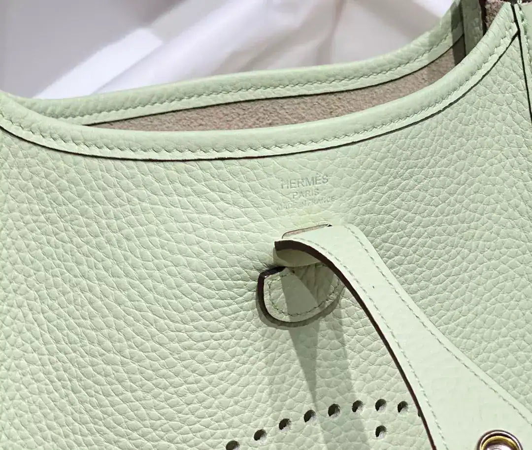 Hermes Evelyne III TPM Bag In Vert Fizz Clemence Leather – HW044