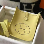 Hermes Evelyne III TPM Mini Bag In Jaune Poussin Clemence Leather – HW046