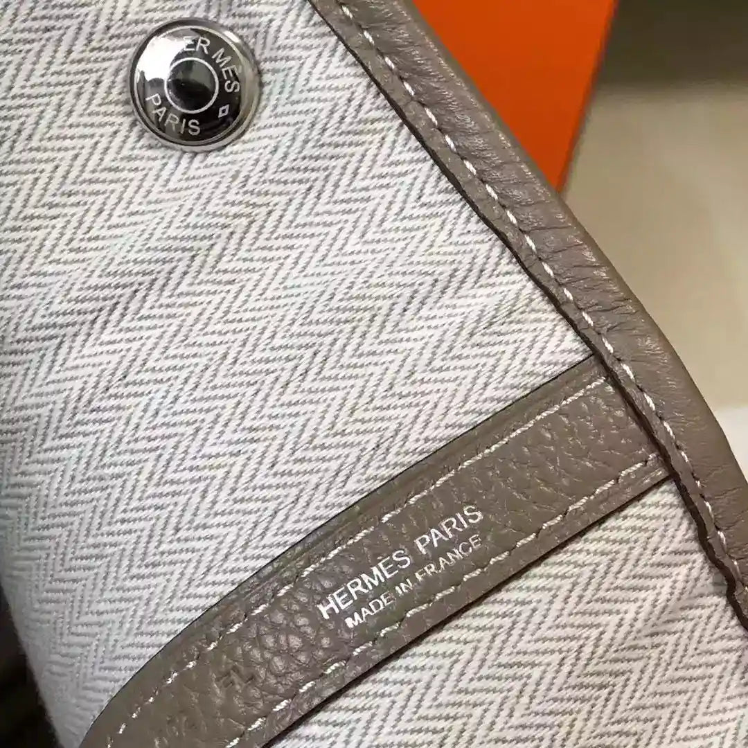 Hermes Garden Party 30 Bag In Grey Taurillon Leather – HW080