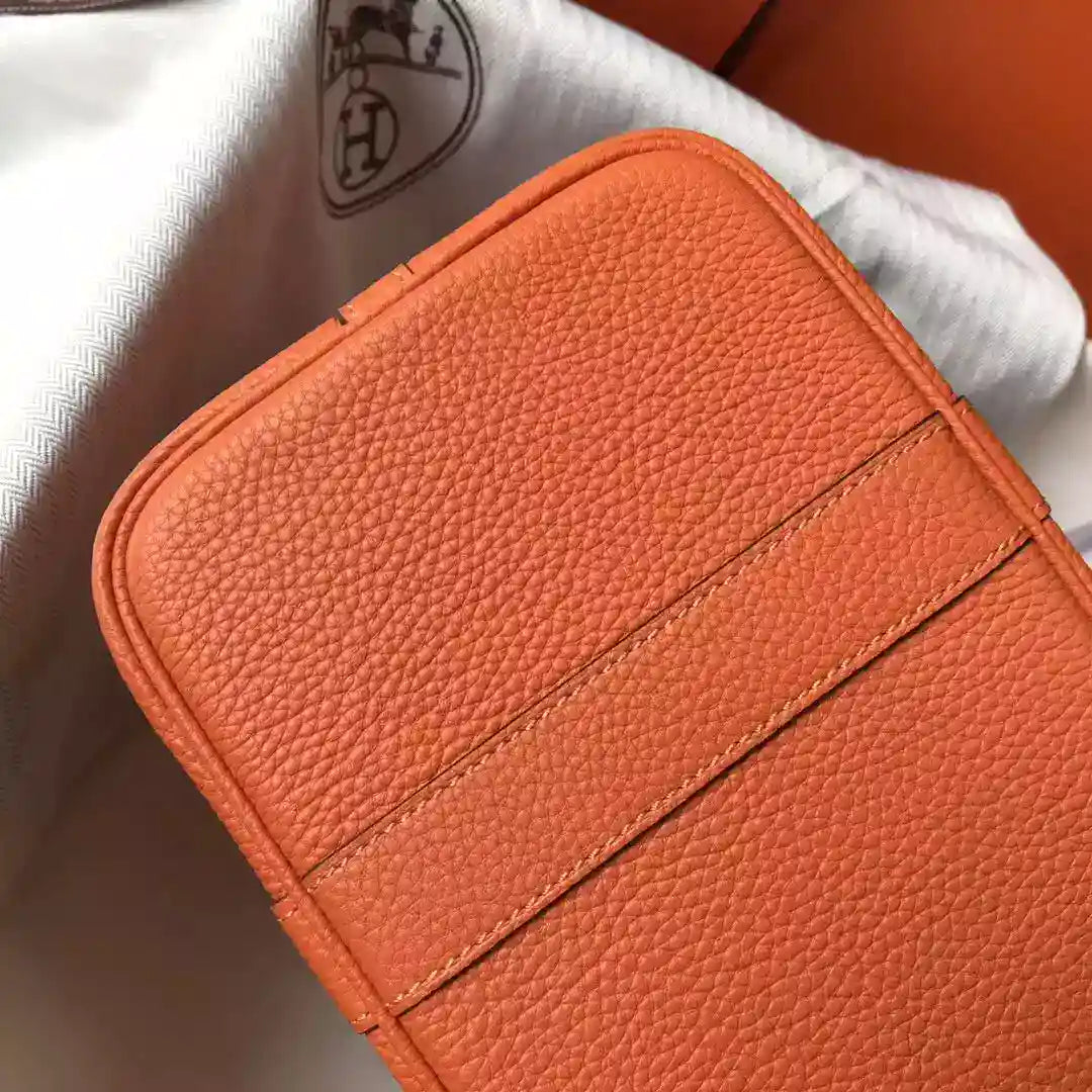 Hermes Garden Party 30 Bag In Orange Taurillon Leather – HW078