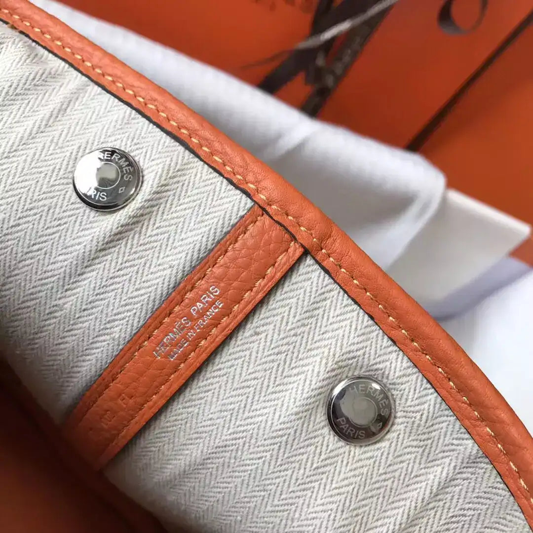Hermes Garden Party 30 Bag In Orange Taurillon Leather – HW078