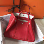 Hermes Garden Party 30 Bag In Red Taurillon Leather – HW074