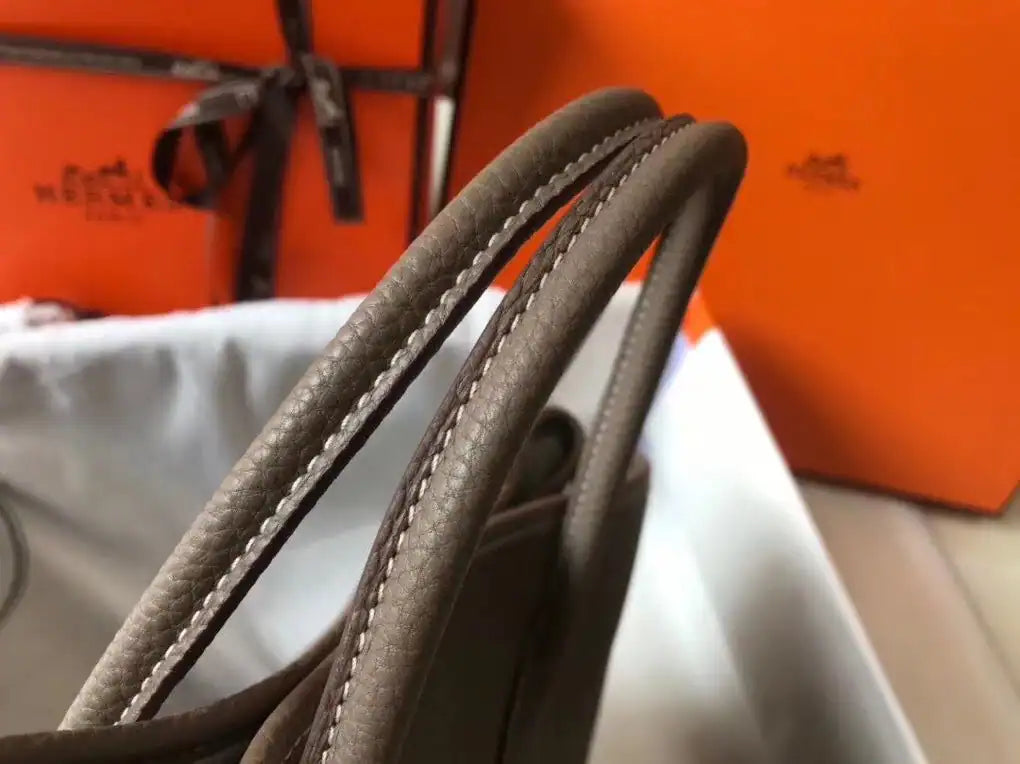 Hermes Garden Party 30 Bag In Taupe Taurillon Leather – HW077