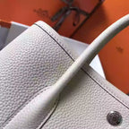 Hermes Garden Party 30 Bag In White Taurillon Leather – HW075