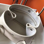 Hermes Garden Party 30 Bag In White Taurillon Leather – HW075
