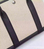 Hermes Garden Party 30cm Bag in Toile and Black Leather – HW068