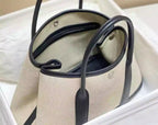 Hermes Garden Party 30cm Bag in Toile and Black Leather – HW068