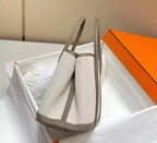 Hermes Garden Party 30cm Bag in Toile and Taupe Leather – HW069