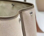Hermes Garden Party 30cm Bag in Toile and Taupe Leather – HW069