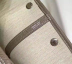 Hermes Garden Party 30cm Bag in Toile and Taupe Leather – HW069
