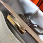 Hermes Grey Constance MM 24cm Epsom Leather Bag – HW038