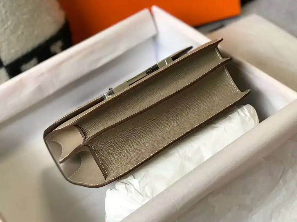 Hermes Grey Constance MM 24cm Epsom Leather Bag – HW038