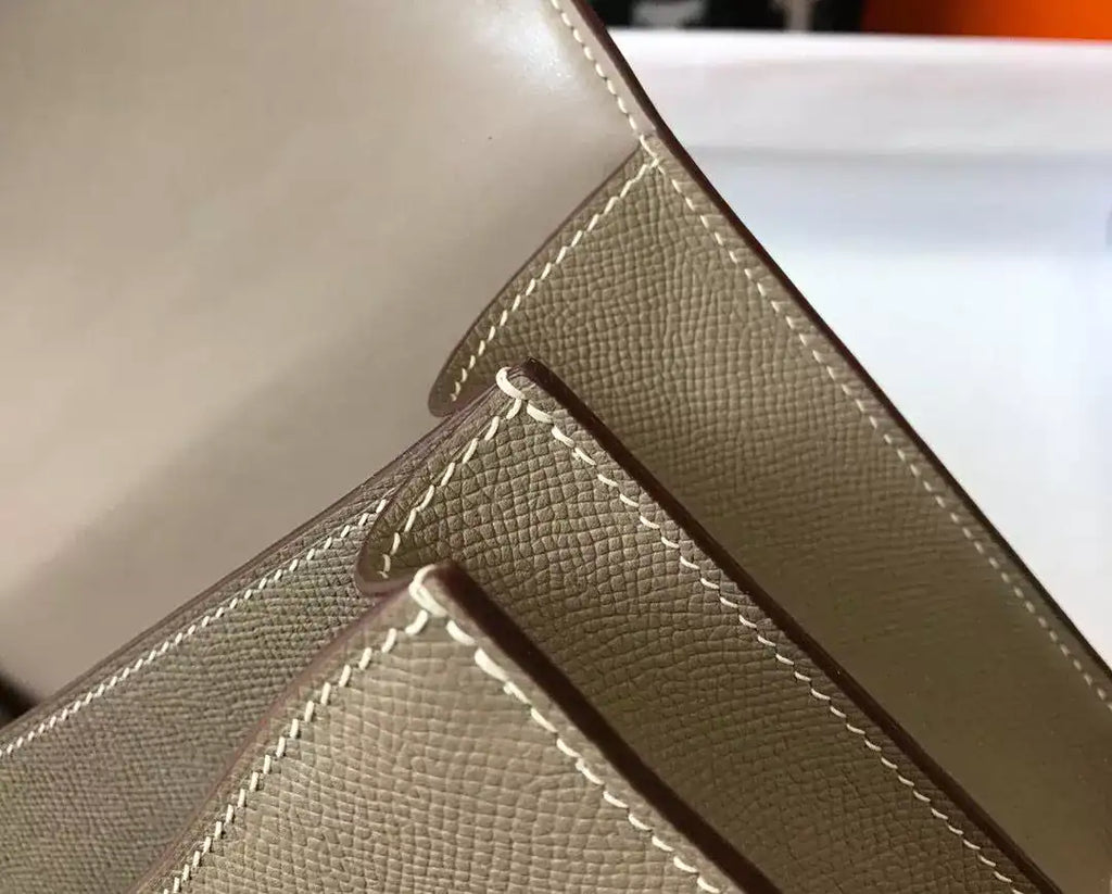 Hermes Grey Constance MM 24cm Epsom Leather Bag – HW038