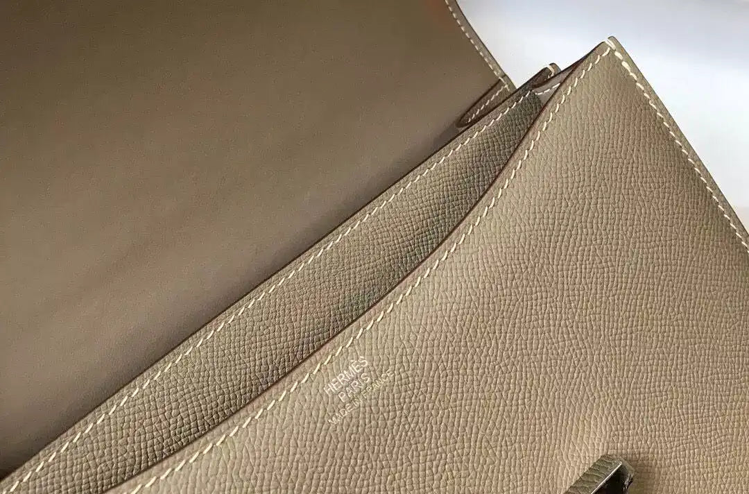 Hermes Grey Constance MM 24cm Epsom Leather Bag – HW038