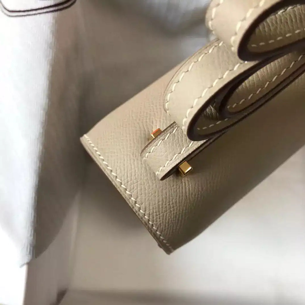 Hermes Grey Constance MM 24cm Epsom Leather Bag – HW038