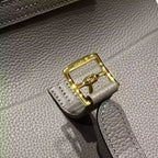 Hermes Halzan 25 Bag in Gris Meyer Clemence Leather – HW090