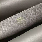 Hermes Halzan 25 Bag in Gris Meyer Clemence Leather – HW090