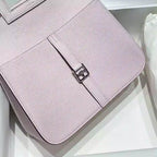 Hermes Halzan 25 Bag in Mauve Pale Clemence Leather – HW084