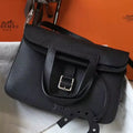 Hermes Halzan 31cm Bag In Black Clemence Leather – HW099