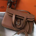 Hermes Halzan 31cm Bag In Gold Clemence Leather – HW100