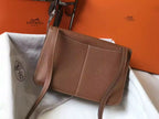 Hermes Halzan 31cm Bag In Gold Clemence Leather – HW100