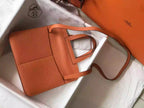 Hermes Halzan 31cm Bag In Orange Clemence Leather – HW096