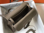 Hermes Halzan 31cm Bag In Taupe Clemence Leather – HW097