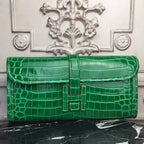 Hermes Jige Elan 29 Clutch In Bambou Crocodile Leather – HW108
