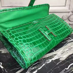Hermes Jige Elan 29 Clutch In Bambou Crocodile Leather – HW108
