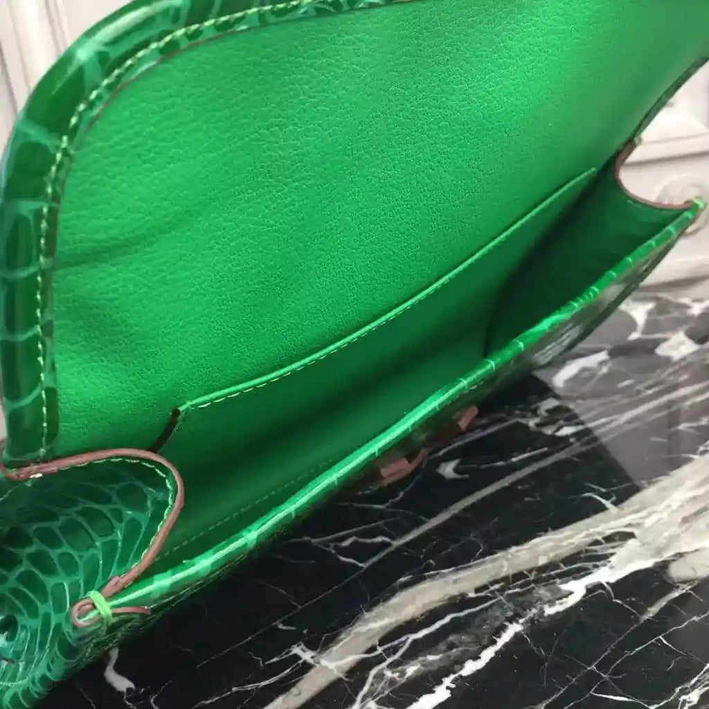 Hermes Jige Elan 29 Clutch In Bambou Crocodile Leather – HW108
