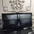Hermes Jige Elan 29 Clutch In Black Crocodile Leather – HW113