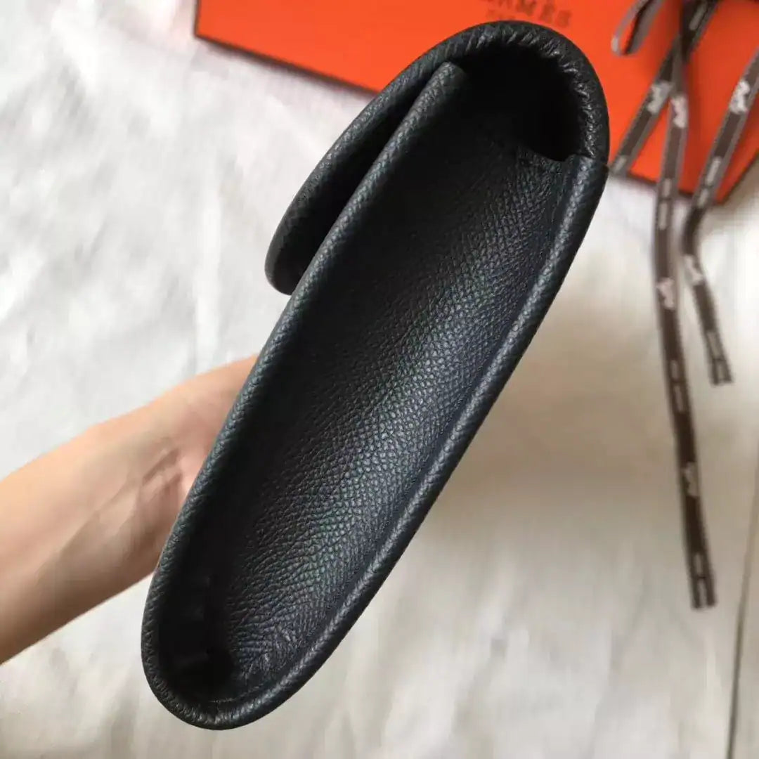 Hermes Jige Elan 29 Clutch In Black Epsom Leather – HW105