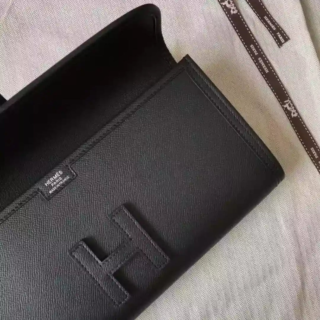 Hermes Jige Elan 29 Clutch In Black Epsom Leather – HW105