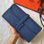 Hermes Jige Elan 29 Clutch In Blue Agate Epsom Leather – HW106