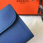 Hermes Jige Elan 29 Clutch In Blue Agate Epsom Leather – HW106