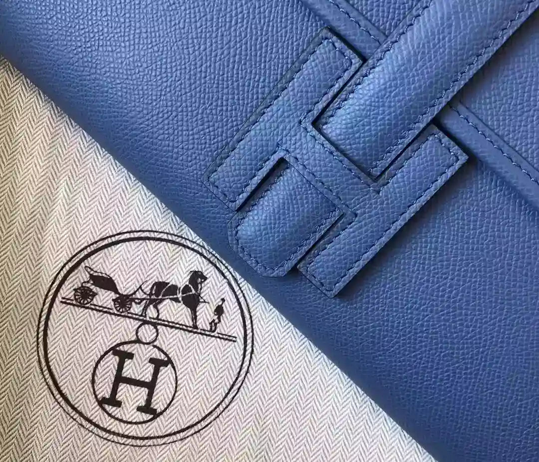 Hermes Jige Elan 29 Clutch In Blue Agate Epsom Leather – HW106