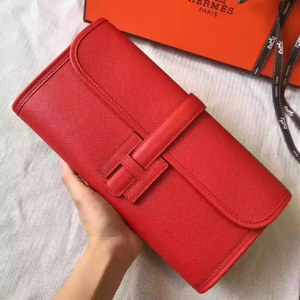 Hermes Jige Elan 29 Clutch In Red Epsom Leather – HW104