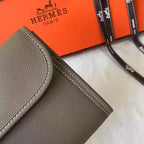 Hermes Jige Elan 29 Clutch In Taupe Grey Epsom Leather- HW103