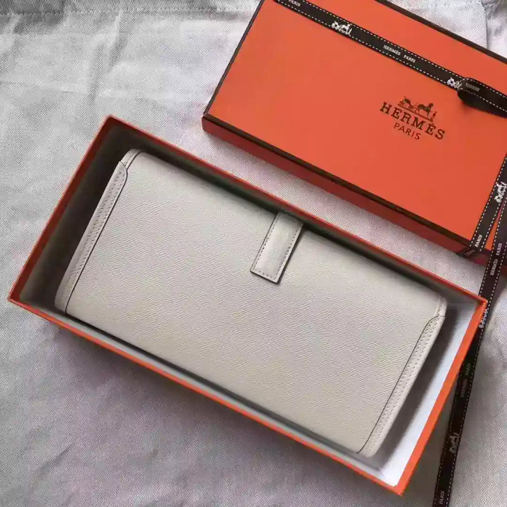 Hermes Jige Elan 29 Clutch In White Epsom Leather – HW102