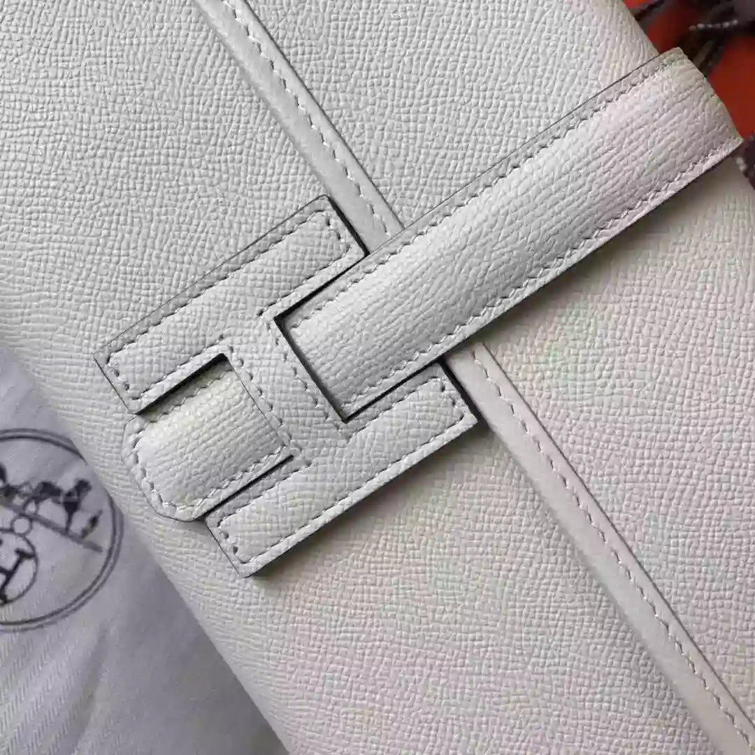 Hermes Jige Elan 29 Clutch In White Epsom Leather – HW102