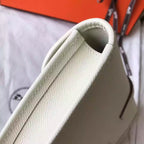 Hermes Jige Elan 29 Clutch In White Epsom Leather – HW102