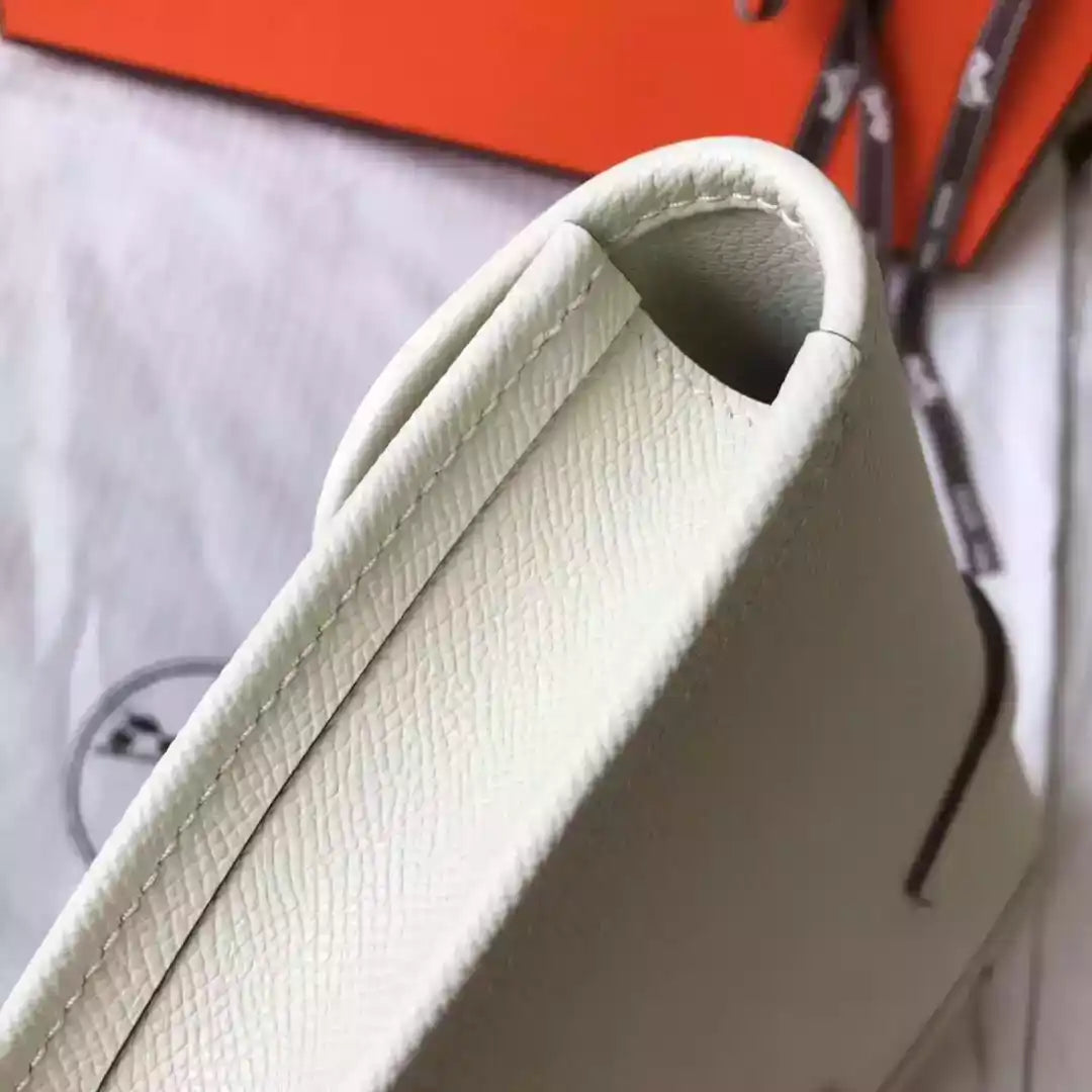 Hermes Jige Elan 29 Clutch In White Epsom Leather – HW102